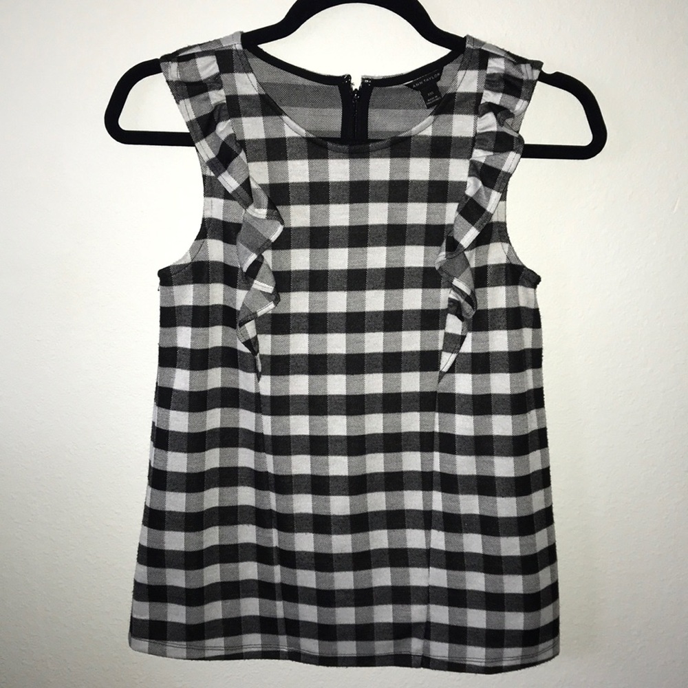 Cute Gingham plaid Ann Taylor Tank